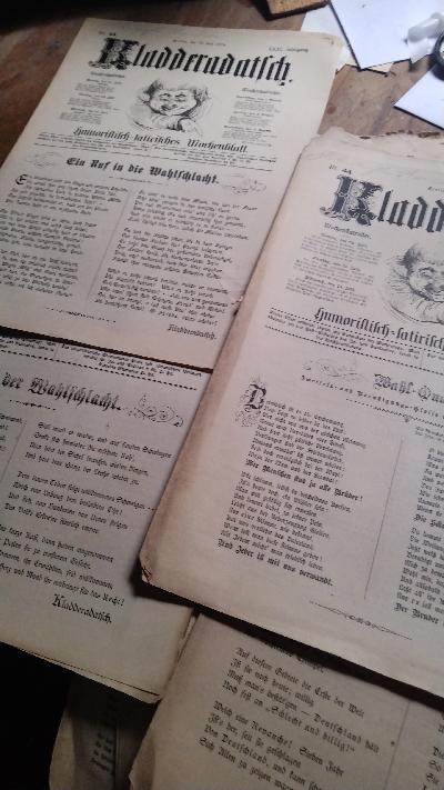 Kladderadatsch. Humoristisch-satyrisches Wochenblatt  Nr.18,20-22,25,27,29/30,31,33-40,42,43;    18,25,27-31,43 nur Beiblatt - Front Cover