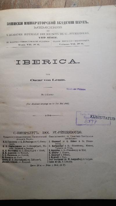 Iberica - Front Cover
