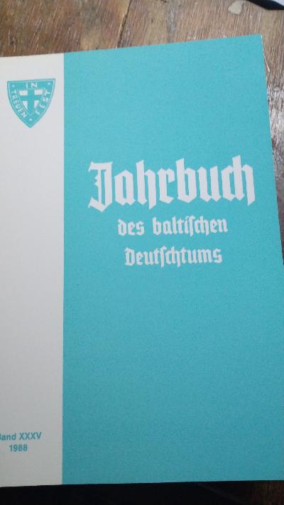 Jahrbuch des baltischen Deutschtums 1988 - Front Cover