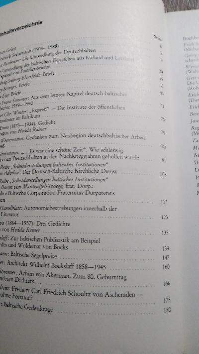 Jahrbuch des baltischen Deutschtums 1989 - Front Cover