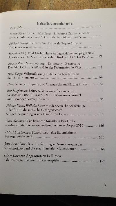 Deutsch - Baltisches Jahrbuch  2015 - Front Cover