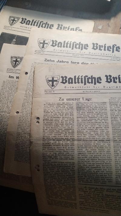 Baltische Briefe  Heimatblatt der Deutschbalten   Nr. 9,12,13,14  2. Jahrgang 1949 - Front Cover