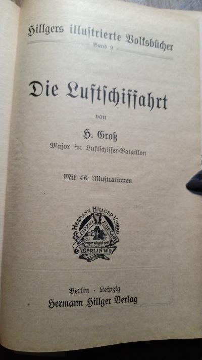 Die Luftschiffahrt - Front Cover