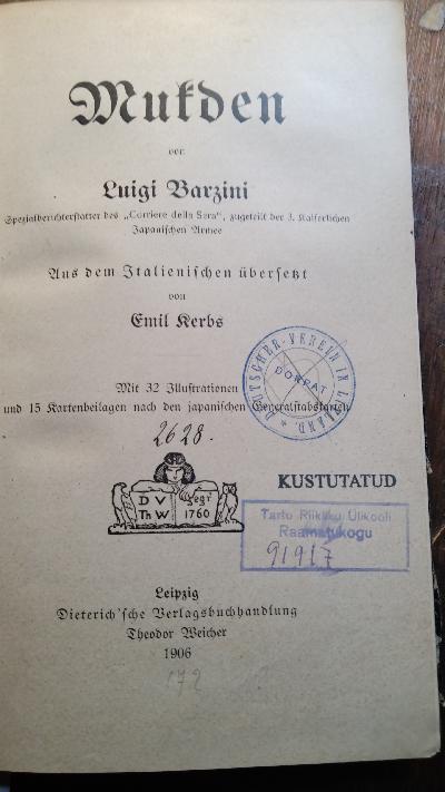 Mukden - Front Cover