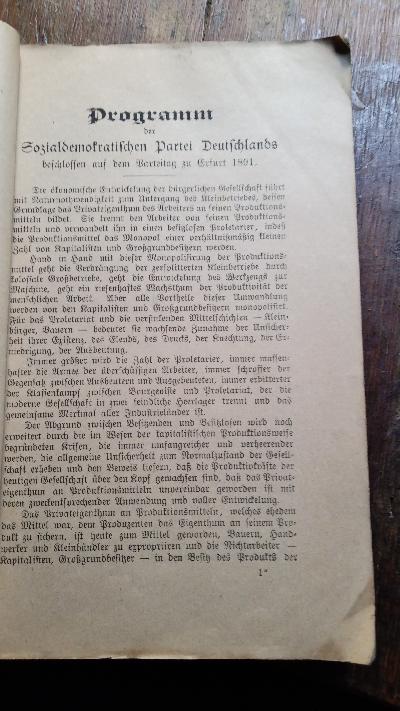 Protokoll über die Verhandlungen des Parteitages der Sozialdemokratischen Partei Deutschlands  Abgehalten zu Erfurt vom 14. bis 20. Oktober 1891 - Front Cover