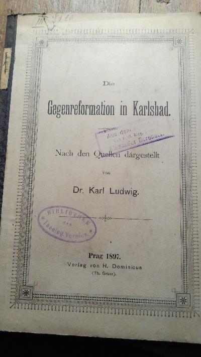 Die Gegenreformation in Karlsbad  Nach Quellen dargestellt - Front Cover