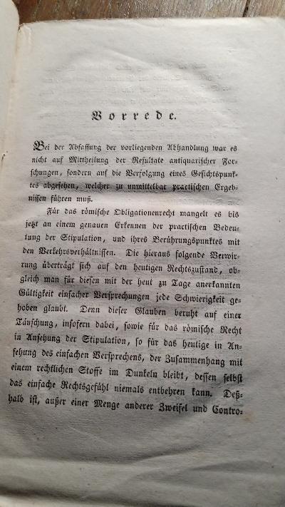 Die Stipulation und das einfache Versprechen  Eine civilistische Abhandlung - Front Cover