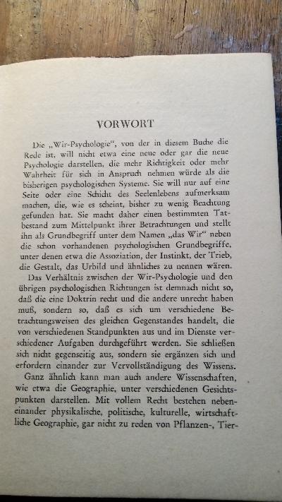 Das Wir  Die Grundbegriffe der Wir - Psychologie - Front Cover