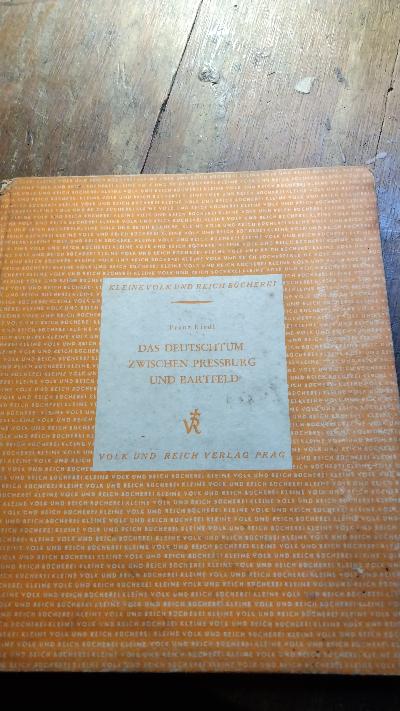 Das Deutschtum zwischen Pressburg und Bartfeld - Front Cover