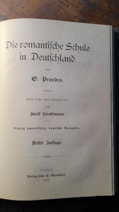 Die Emigrantenlitteratur  Die romantische Schule in Deutschland - Front Cover