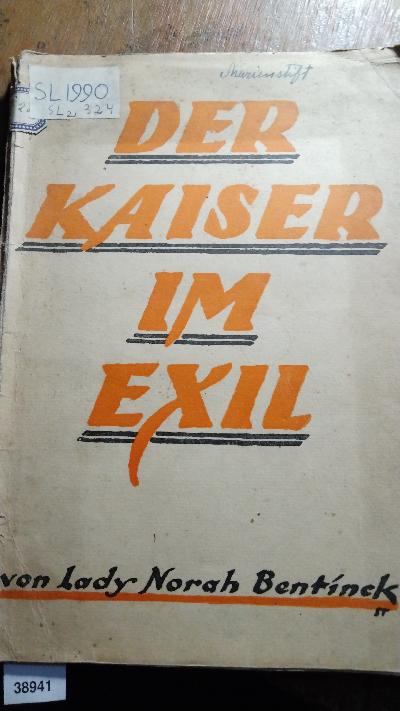 Der Kaiser im Exil - Front Cover