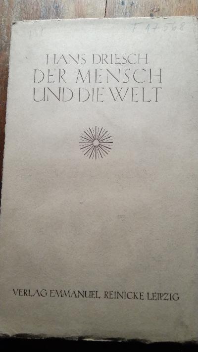 Der Mensch und die Welt - Front Cover