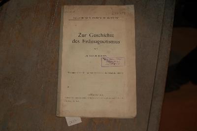 Zur+Geschichte+des+Erdmagnetismus+wissenschaftl.+Beilage